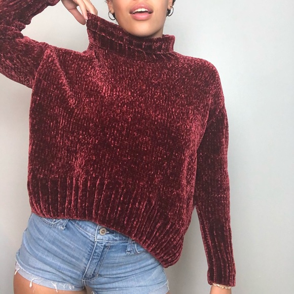 Tops - red turtle neck sweater